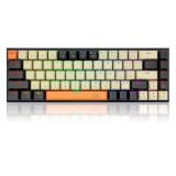 Tastatura gaming mecanica Redragon Ryze alba cu gri iluminare RGB switch-uri rosii