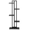 Suport Ghivece Flori 5 Niveluri 6 Locuri ART Negru 40x22x113cm MDF Otel Rafturi Plante Interior Exterior