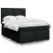 vidaXL Pat box spring cu saltea, negru, 140x190 cm, textil 3292778