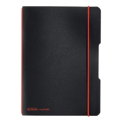 Caiet Herlitz, my.book flex, A5, 40 file, 70 g/mp dictando, coperta neagra, foto