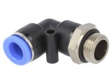 Racord push-in unghiular G 3/8 PBT 0-60&deg;C