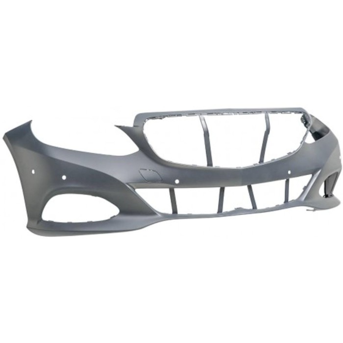 Bara fata Mercedes Clasa E W212 Sedan/Combi 02.2013- Model Avangarde, parte montare grunduita, cu gauri senzori parcare, 50E1074J, Aftermarket