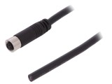 Conector M8 2m mamă 4 pini cu manşon şi cabluri