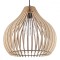 Lampă Suspendată Aprilla Din Lemn Natural Cu 1 Bec De Tip Dom Scandinav Pentru Interior.