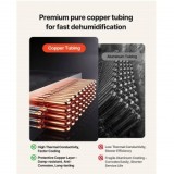 Dezumidificator comercial 50 l / zi, putere 650 W, moduri Auto, Uscare, Repaus si Dezghetare inteligenta, Furtun drenaj 2 m