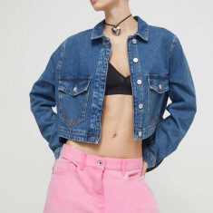 Moschino Jeans geaca jeans femei, de tranzitie