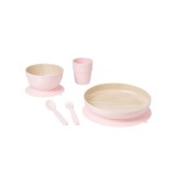 Set complet de masa, 5 piese, cu ventuza, Nordic Rose