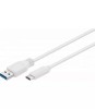 Cablu USB 3.0 tata la USB Type C 3.0 A tata alb 5Gbp/s 1m Goobay