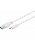 Cablu USB 3.0 tata la USB Type C 3.0 A tata alb 5Gbp/s 1m Goobay