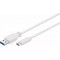 Cablu USB 3.0 tata la USB Type C 3.0 A tata alb 5Gbp/s 1m Goobay