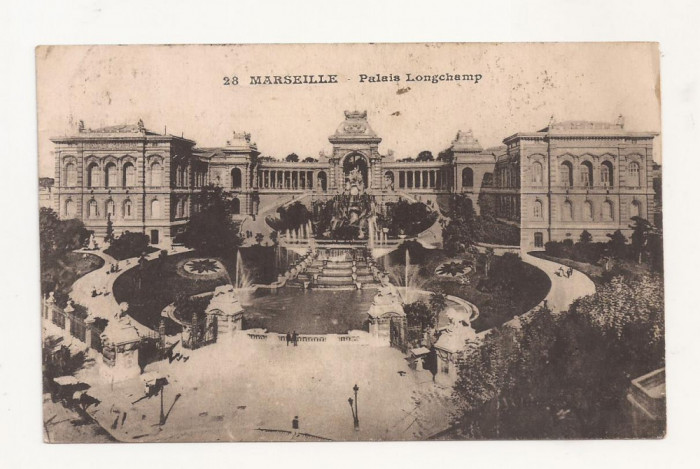 K2 Carte Postala Franta, circulata 1920 Marseille - Bucuresti, cenzura militara