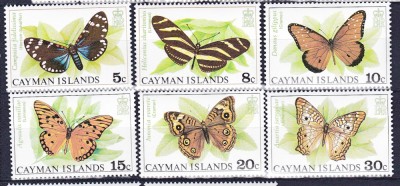 DB1 Fauna Fluturi 1977 Cayman Ins. 6 v. MNH foto