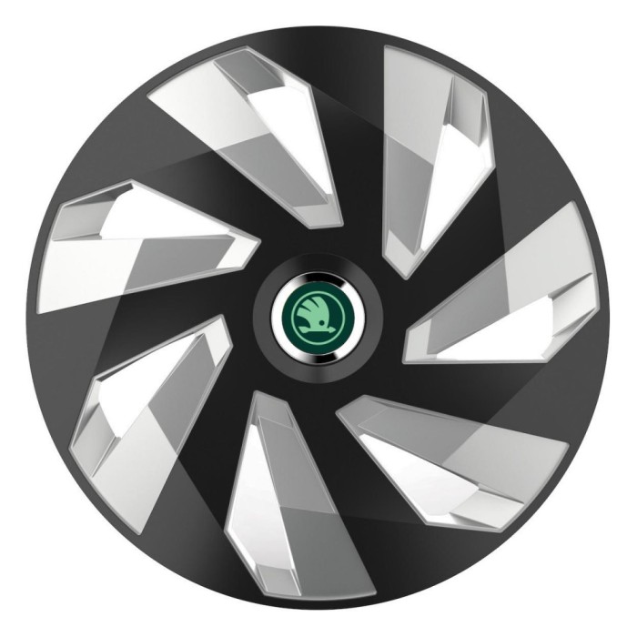 Set 4 Capace Roti pentru Skoda Nou Verde, model Vector Mix, R15, SKODA