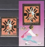 Ciad 1983 - Jocurile Olimpice de iarnă - Sarajevo, Serie + Colita (F.RARA), PA, Folie de aur, MNH