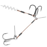 Sistem adițional cu două ancore (1x7) pentru pescuit la twister 9 cm, 1 buc/blister, Baracuda
