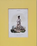 FERMIER RUS DIN COMITATUL MARMAROSCH - GRAVURA COLORATA