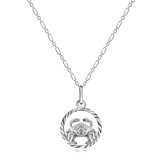 Colier din argint 925 &ndash; lanț, semn zodiacal CANCER