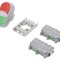Comutator dublu 22mm negru/verde 1 NO x2