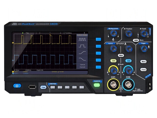 Osciloscop Digital 2 Canale 50MHz 500Msps 7&quot; LCD TFT