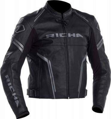 Geaca Piele Moto Richa Assen Jacket, Negru, Marime 58 foto