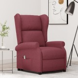 VidaXL Fotoliu cu ridicare, roșu vin, material textil