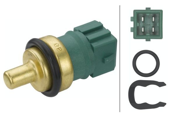 HELLA 6PT 009 107-541 senzor,temperatura lichid de racire
