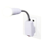 Cumpara ieftin Dulie cu intrerupator si stecher, cu bec LED E27 10W, alb neutru 4500K, brat flexibil 20 cm, alb