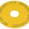 Tăbliță descriptivă pentru butoane de siguranță 90mm