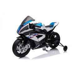 Motocicleta electrica cu licenta BMW HP4 Premium, pentru copil 3-9 ani, culoare Alba