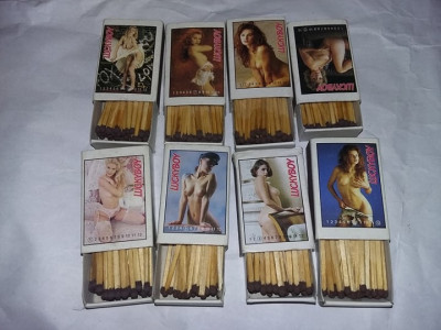 cutie de chibrituri Vintage, lot cutii de chibrit SEXY-LUCKYBOY,T.GRATUIT foto