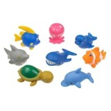 Jucarii de baie cu animale marine, Set 8 buc, 9 cm, Multicolore, CMCLASS