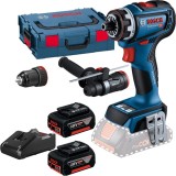 Bosch GSR 18V-90 FC + GBA + GAL 18V-40 - Masina de gaurit si insurubat 64 Nm valiza speciala accesorii + Set 2 acumulatori si incarcator Li-Ion 18 V 5