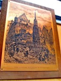 A29-Gravura Fantana Fericirii Nurnberg anul 1632- Der Shonen Brunen in Nurnberg.