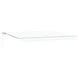 vidaXL Copertină Manual Alb 450 x 300 x 165 cm Poliester și metal 3330983