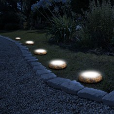 Lampa solara detasabila cu LED - Stony - Alb Cald - 12 x 12 x 2,5 (+11) cm Best CarHome foto