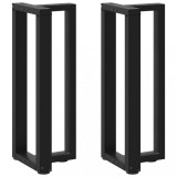 Cumpara ieftin Picioare de masă consolă &icirc;n formă de T, 2 buc., negru, 38x25x(72-73) cm, oțel