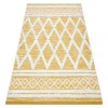 Covor ECO SISAL BOHO MOROC Caro 22297 franjuri - două niveluri de l&acirc;nă galben / cremă, covor reciclat, 117x170 cm