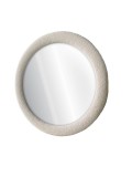 Cumpara ieftin Oglinda perete rama textil buclat alb 100 cm