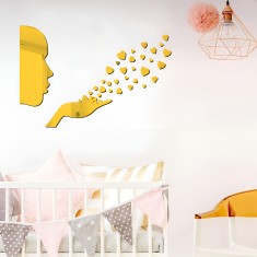 Sticker Acril Creativ, Auriu, Love