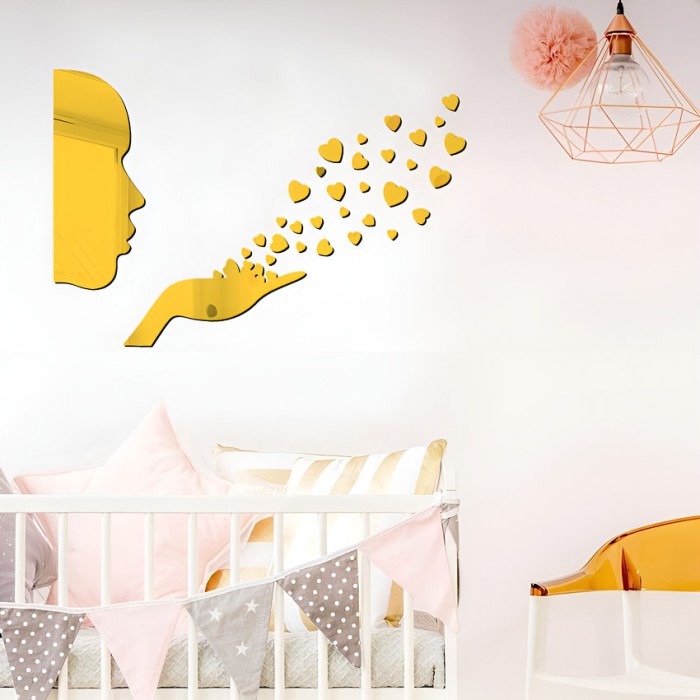 Sticker Acril Creativ, Auriu, Love