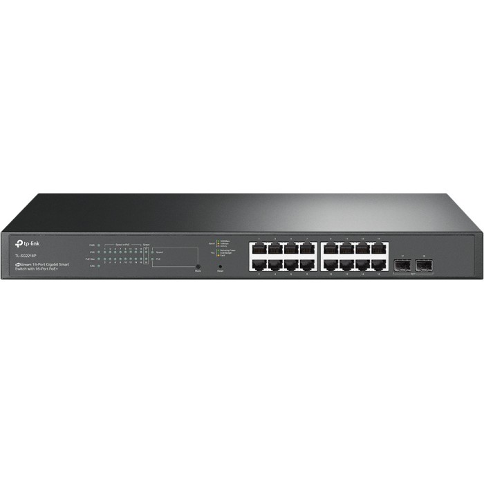 SWITCH TP-LINK 18 porturi JetStream Gigabit Smart Switch with 16-Port PoE+, carcasa metal &quot;TL-SG2218P&quot; (timbru verde 2 lei)