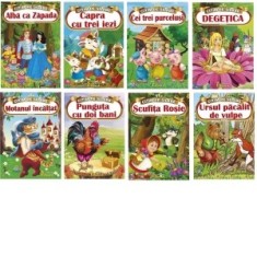 Pachet Citim pe silabe - Povesti clasice (8 carti) - Ion Creanga, Fratii Grimm, Hans Christian Andersen, Charles Perrault