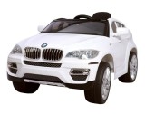Masina De Jucarie Cu Baterie, Telecomanda, Mp3, Usb, Lumini Si Sunete, Bmw X6 - White