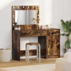 vidaXL Masă de Machiaj cu ușă 2 pcs Maro 40 x 41 x 75 cm Lemn compozit 3334231