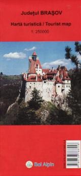 Brasov County / Judetul Brasov - Tourist map / Harta turistica 1 : 250 000 foto
