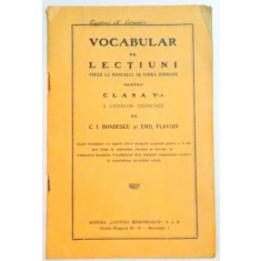 VOCABULAR PE LECTII , ANEXA LA MANUALUL DE LIMBA GERMANA PENTRU CLASA A V A