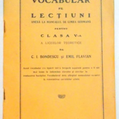 VOCABULAR PE LECTII , ANEXA LA MANUALUL DE LIMBA GERMANA PENTRU CLASA A V A