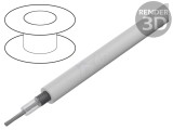 Cablu: coaxial RG178 1x30AWG litat CCS FEP alb 30m 100ft