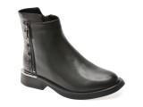 Ghete IMAGE negre, 370032, din piele naturala