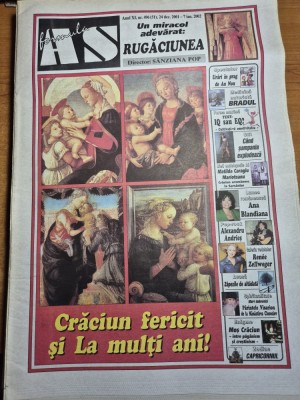 ziarul formula as 24 decembrie 2001 - 7 ianuarie 2002 - numar de craciun si anul nou,ana blandiana foto